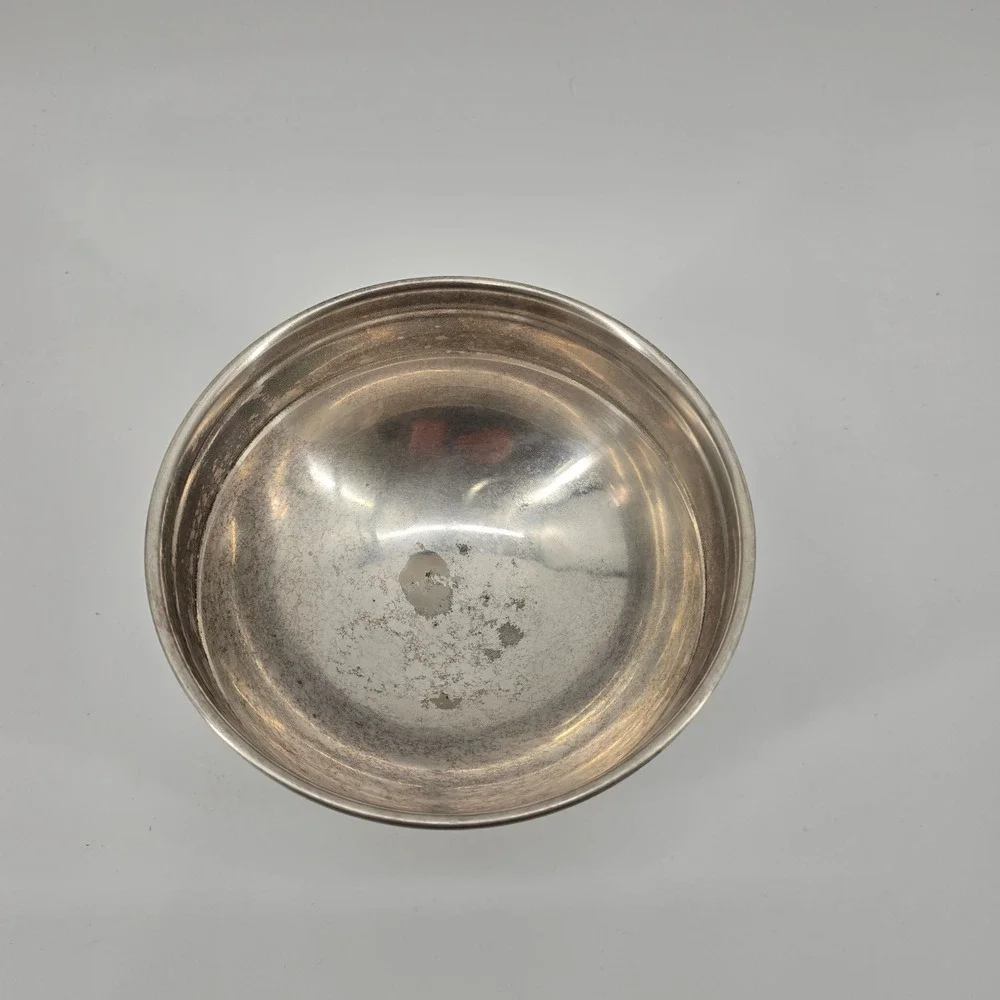 Pottery Barn Engraved Family Is Belonging Pedestal Bowl Home Decor Silver 6in
